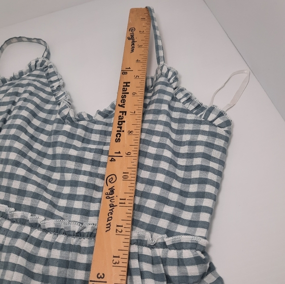 Jessica Simpson Embroidered Boho Women's Ginghan Print Layered Hem Dress NEW - Picture 10 of 16